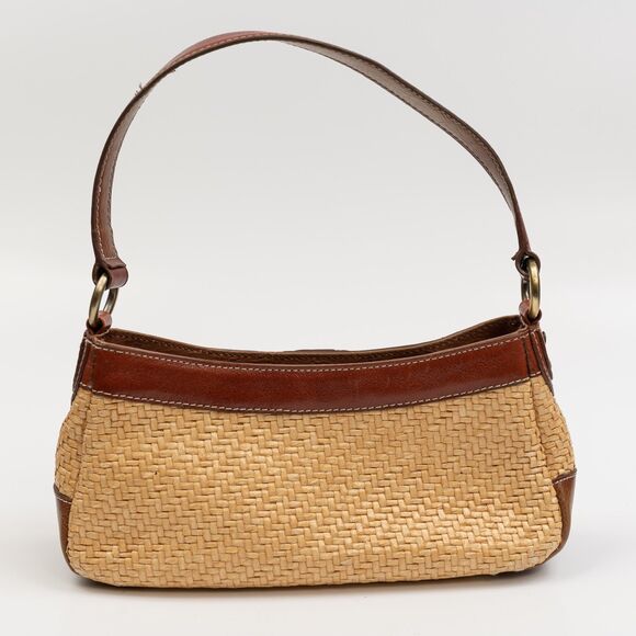 Vintage Y2K Franco Sarto woven straw shoulder bag - Picture 8 of 11